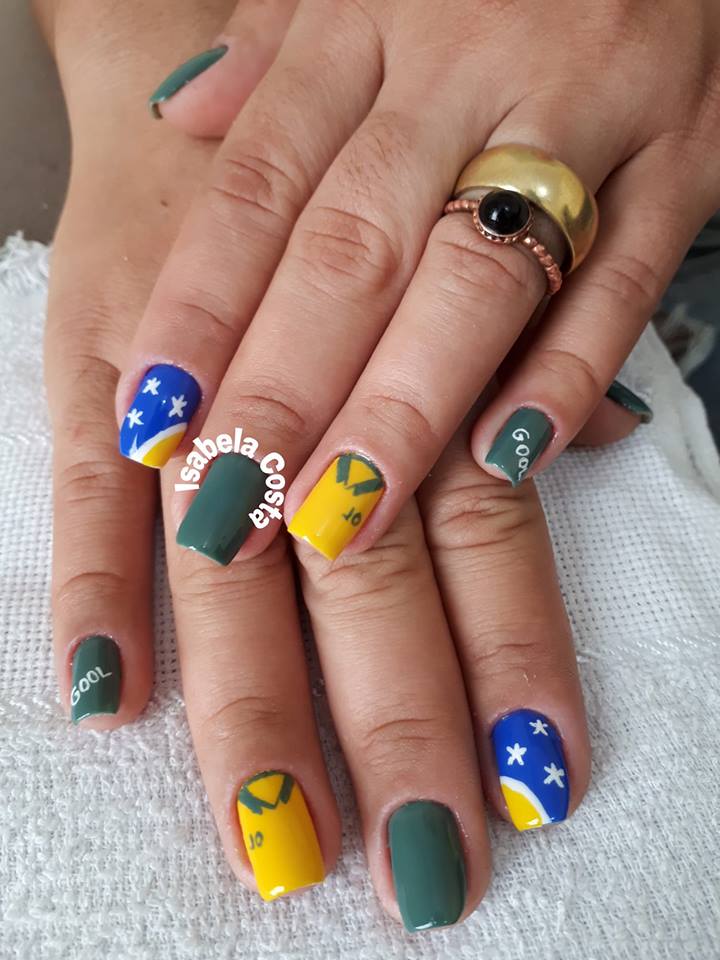 24 Ideias de Unhas decoradas para a Copa do Mundo 2018