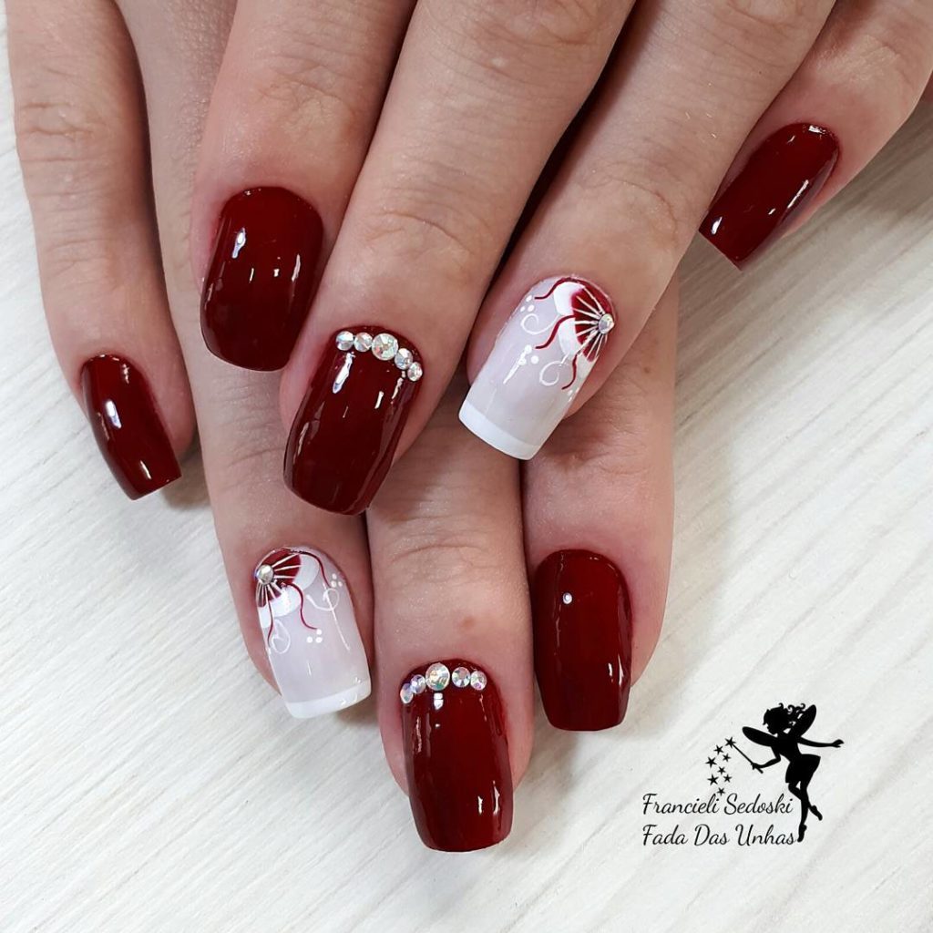 42 Modelos de Unhas Decoradas com Esmalte Vermelho