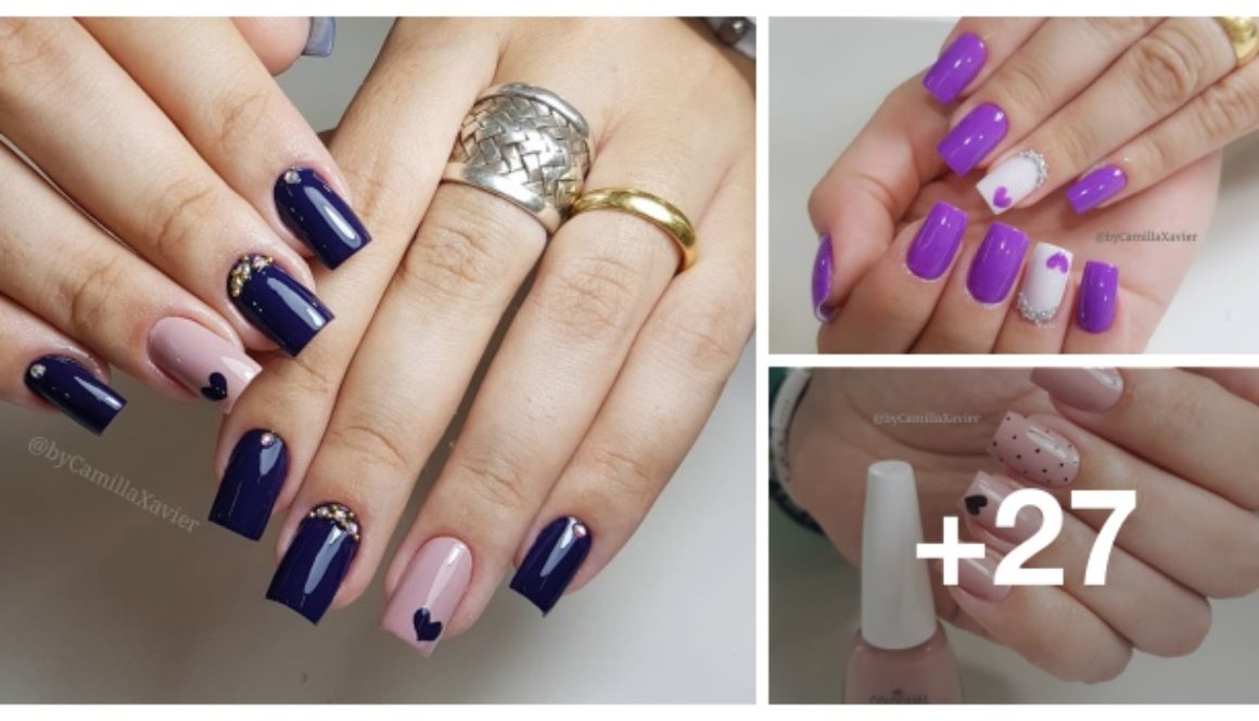 27 Unhas Decoradas com Corações, muito lindas