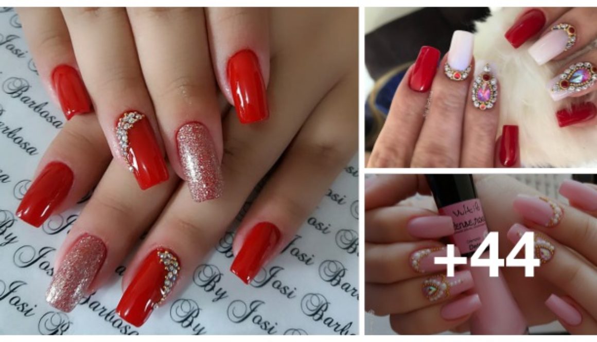 44 Modelos de Unhas Com Joias que te irão surpreender