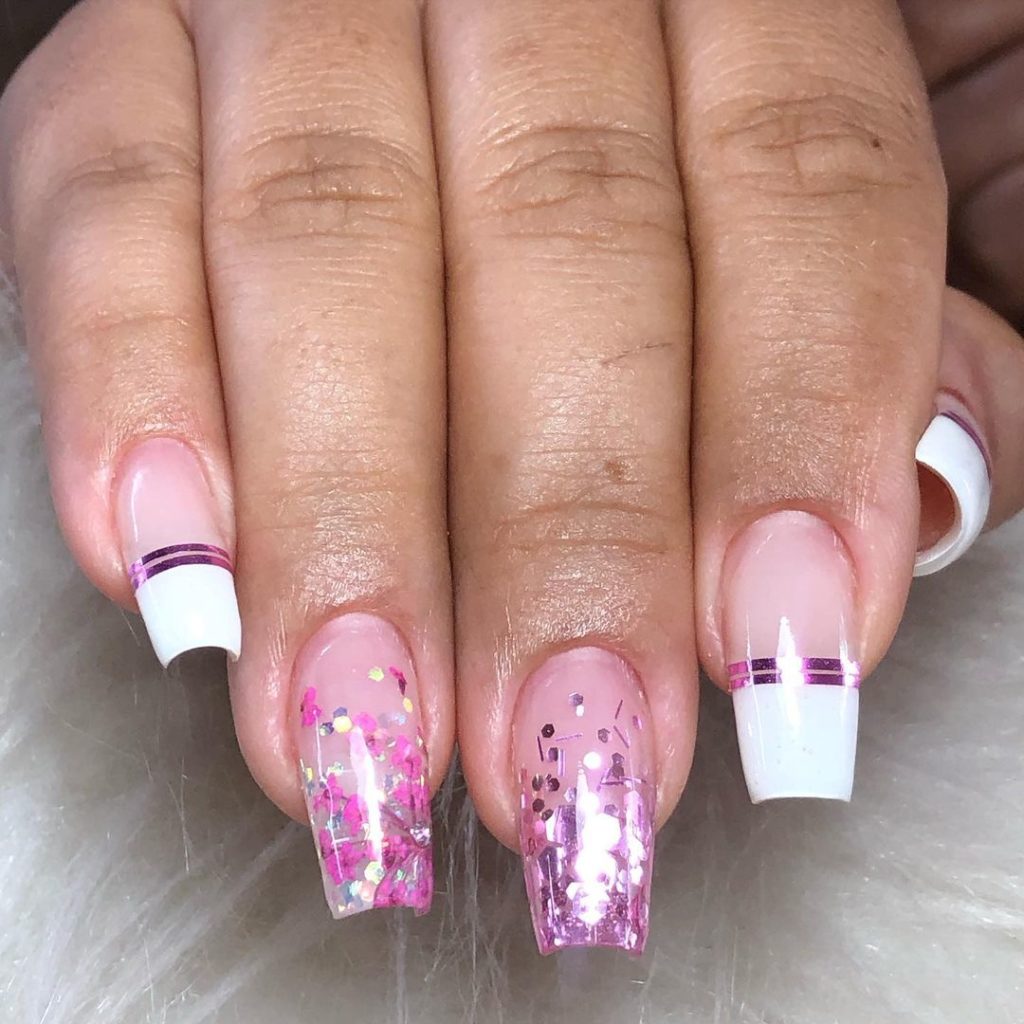 Decoração de unhas em fibra de vidro