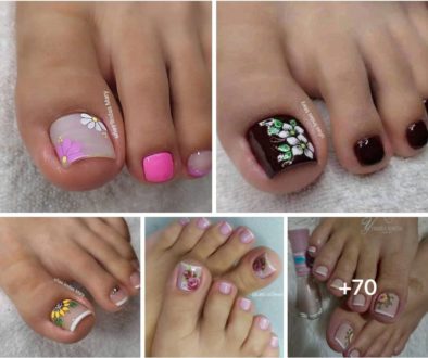 unhas decoradas para os pés